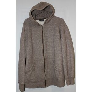 Foot Locker Men's 3XL Full Zip Hoodie‎ Sweatshirt Tan Heathered Casual Comfort
